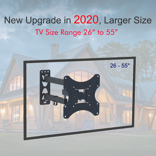 Adjustable Wall Mount Bracket Rotatable TV Stand TMX200 with Spirit Level LEADZM 26-50"