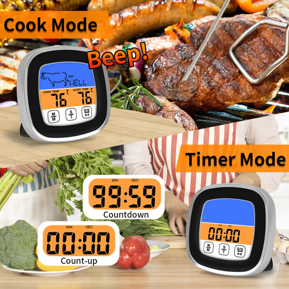 Instant Read Digital Meat Thermometer – Perfect for BBQ & Oven Cooking